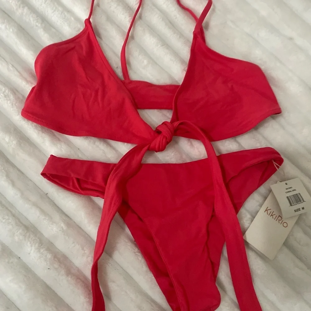 kikiRio Women's Red Intimate Set swin
